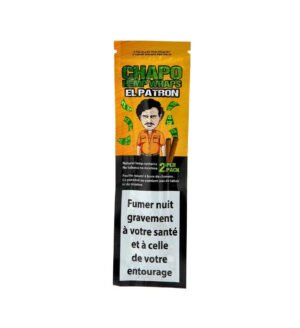 Es un papel de fumar preparado a base de fibra de cáñamo y sabor natural. Este producto no contiene tabaco ni nicotina. CHAPO es una marca francesa que fabrica en México, asegurando que se respeten todos los procesos naturales y que a los empleados de su fábrica se les pague de manera justa. cada sobre contiene 2 papeles.